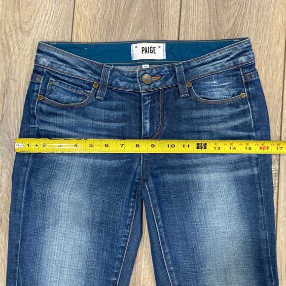 PAIGE Kylie Crop Distressed Semi Destructed Crop Jeans Sz 24 - Picture 11 of 14